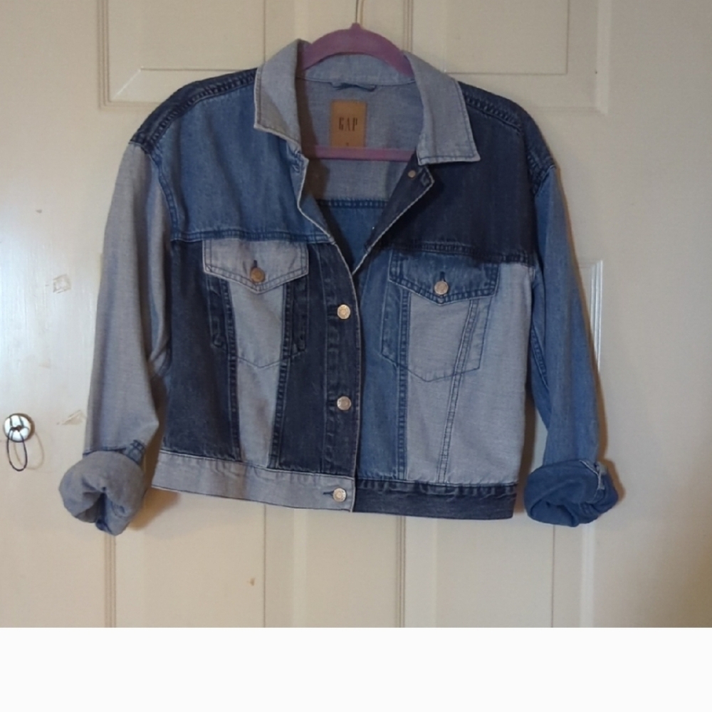 Gap Patchwork Denim Jacket New Without Tags - image 1